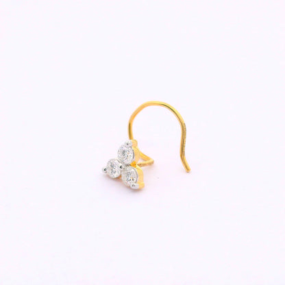 Harmony Triad Lab Grown Diamond Nosepin