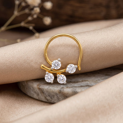 Leaflet Gleam Lab Grown Diamond Nosepin