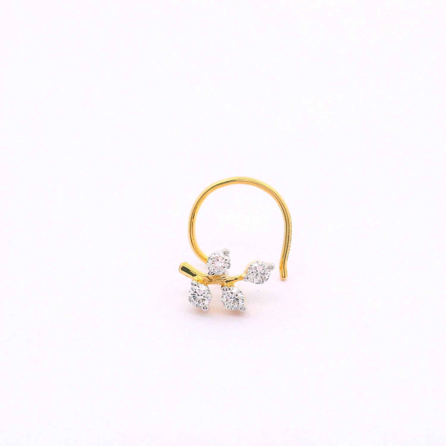 Leaflet Gleam Lab Grown Diamond Nosepin