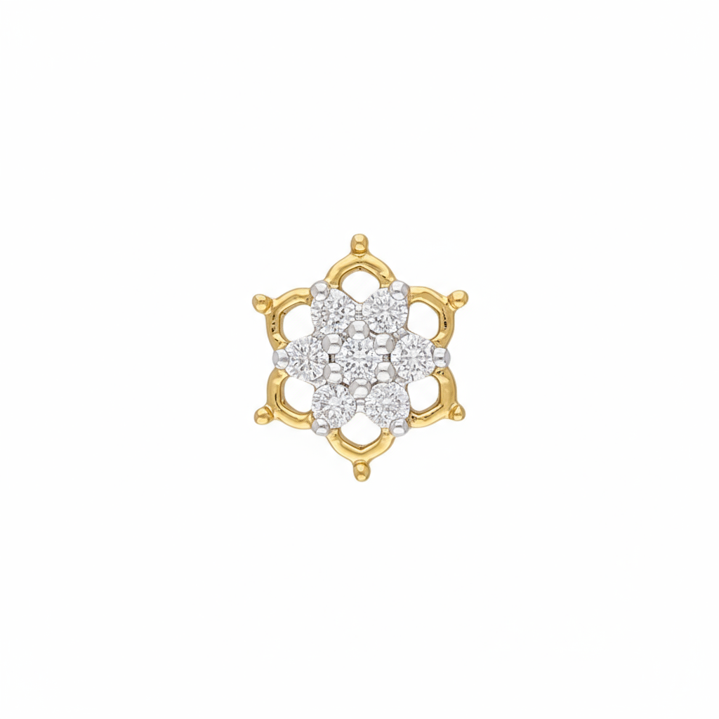 HexaFlora Shine Lab Grown Diamond Nosepin