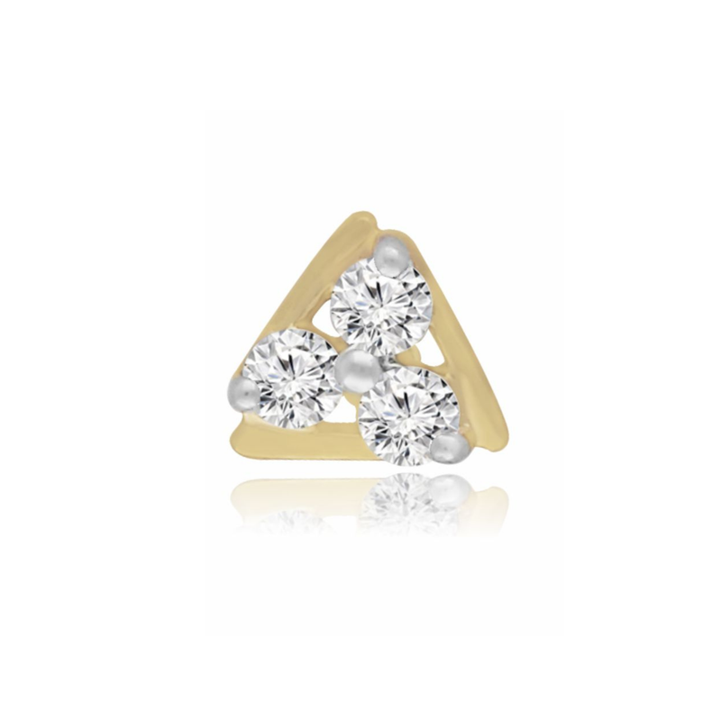 Trilliant Spark Lab Grown Diamond Nosepin