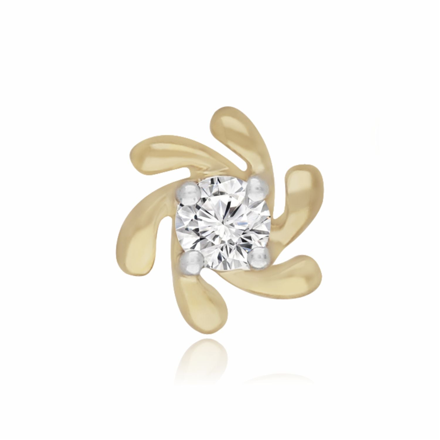 Twirl Radiance Lab Grown Diamond Nosepin