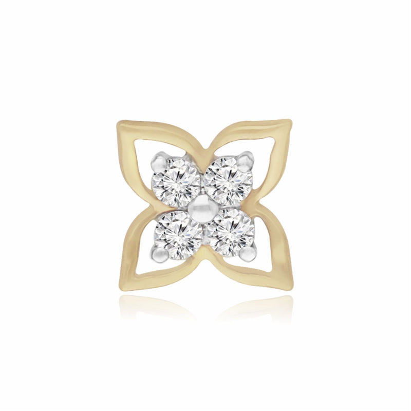 Shimmer Wing Lab Grown Diamond Nosepin