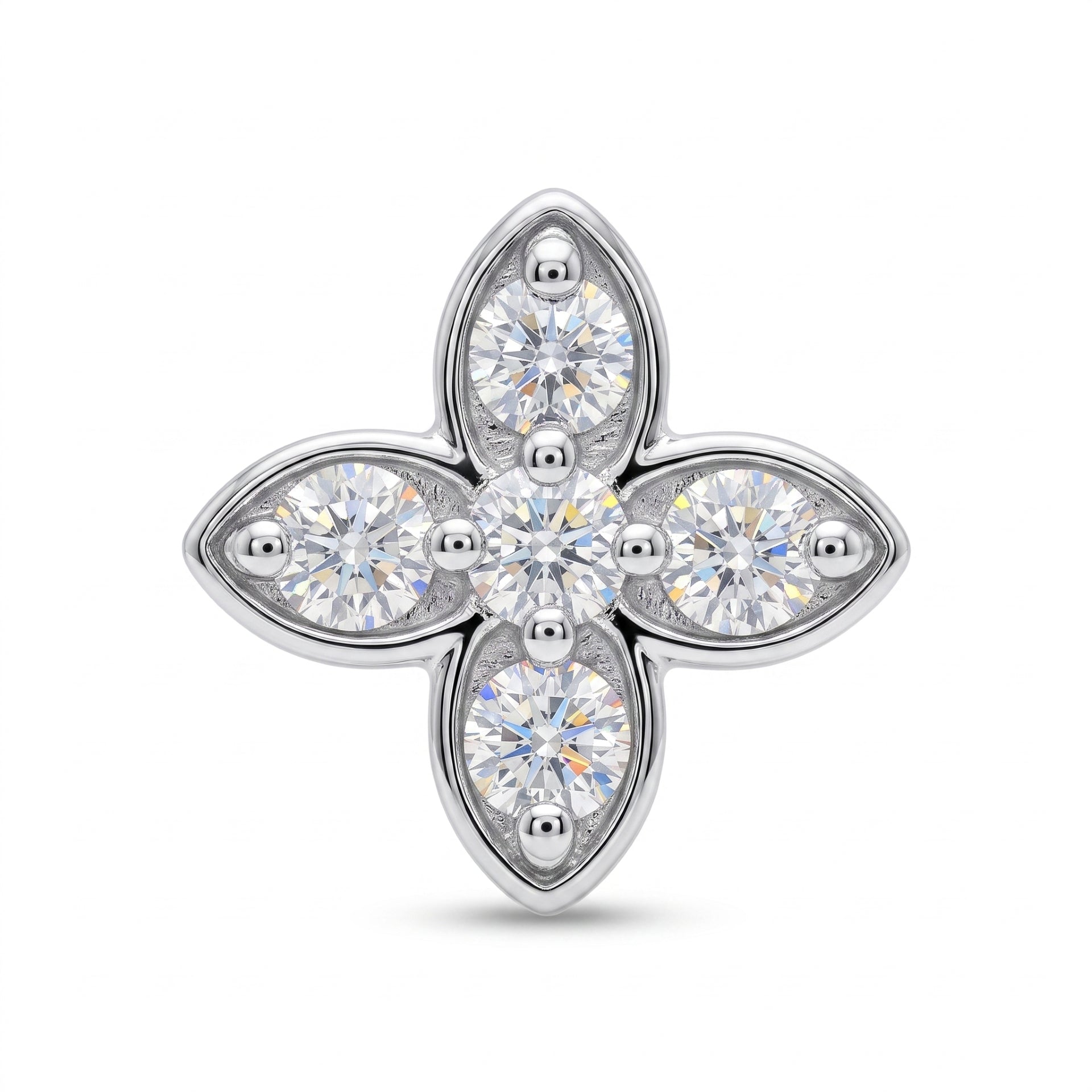 Arctic Petal Lab Grown Diamond Nosepin
