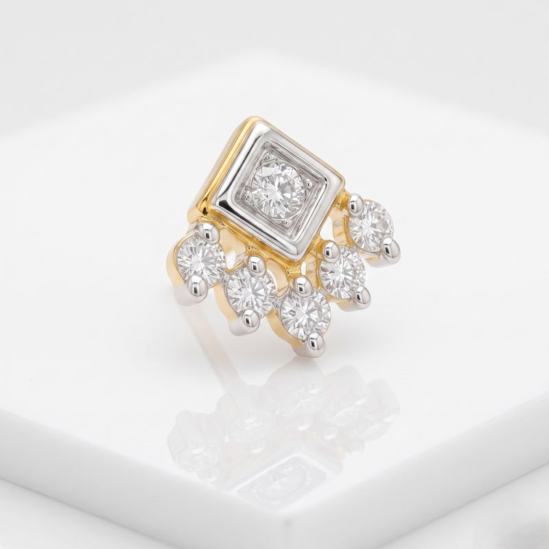 Deco Charm Lab Grown Diamond Nosepin
