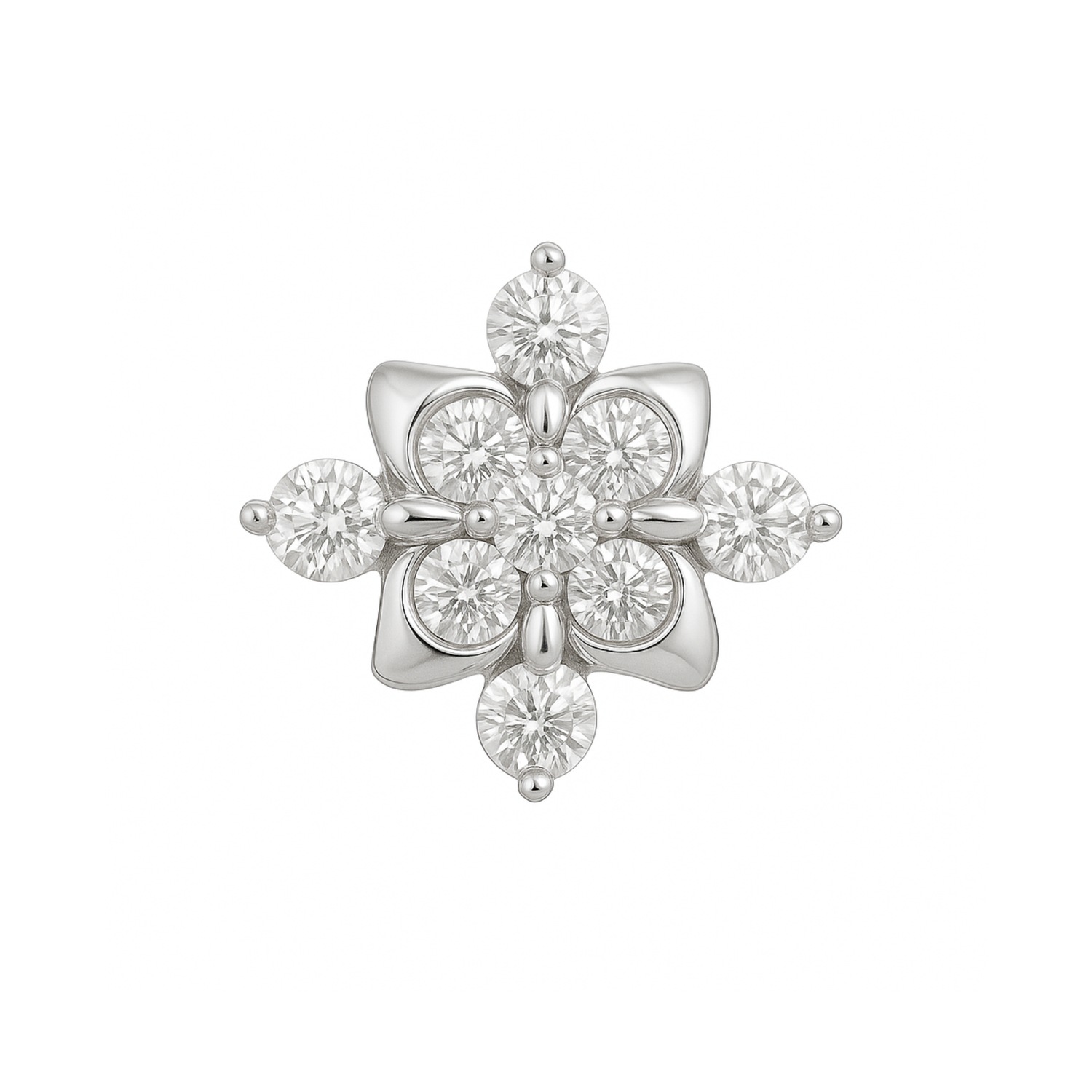 Orchid Spark Lab Grown Diamond Nosepin