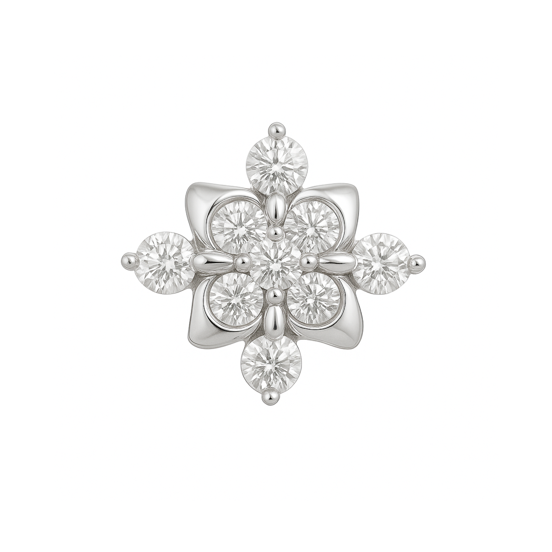 Orchid Spark Lab Grown Diamond Nosepin