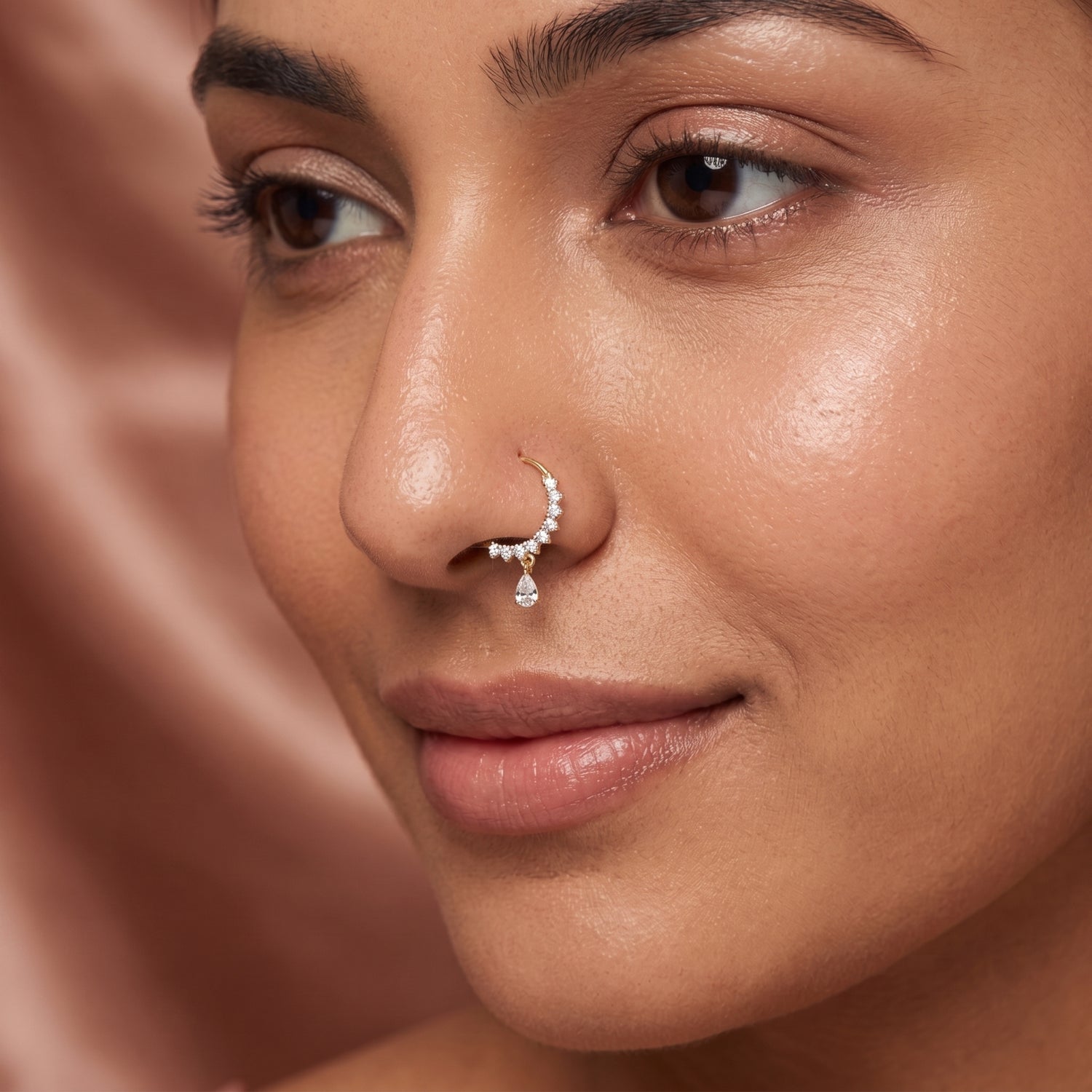A close-up of a woman&
