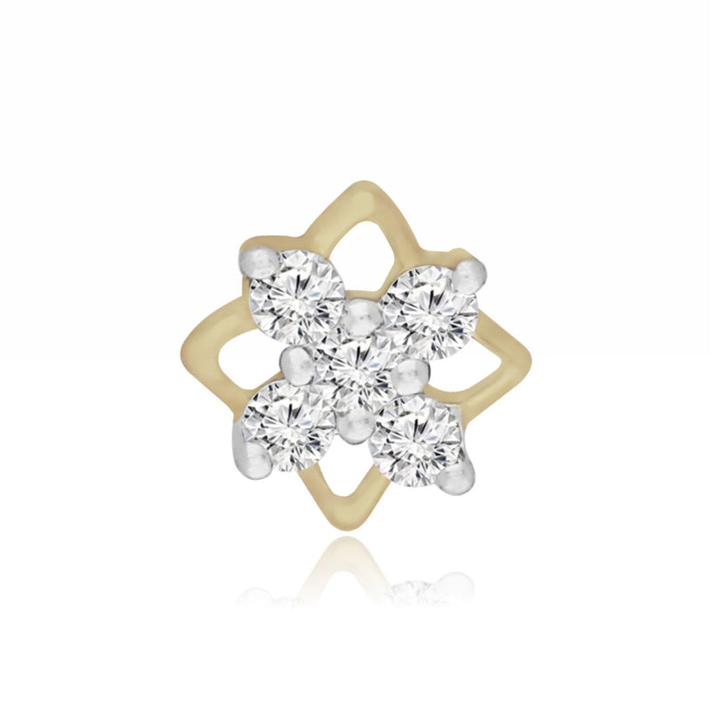HaloFleur Star Lab Grown Diamond Nosepin