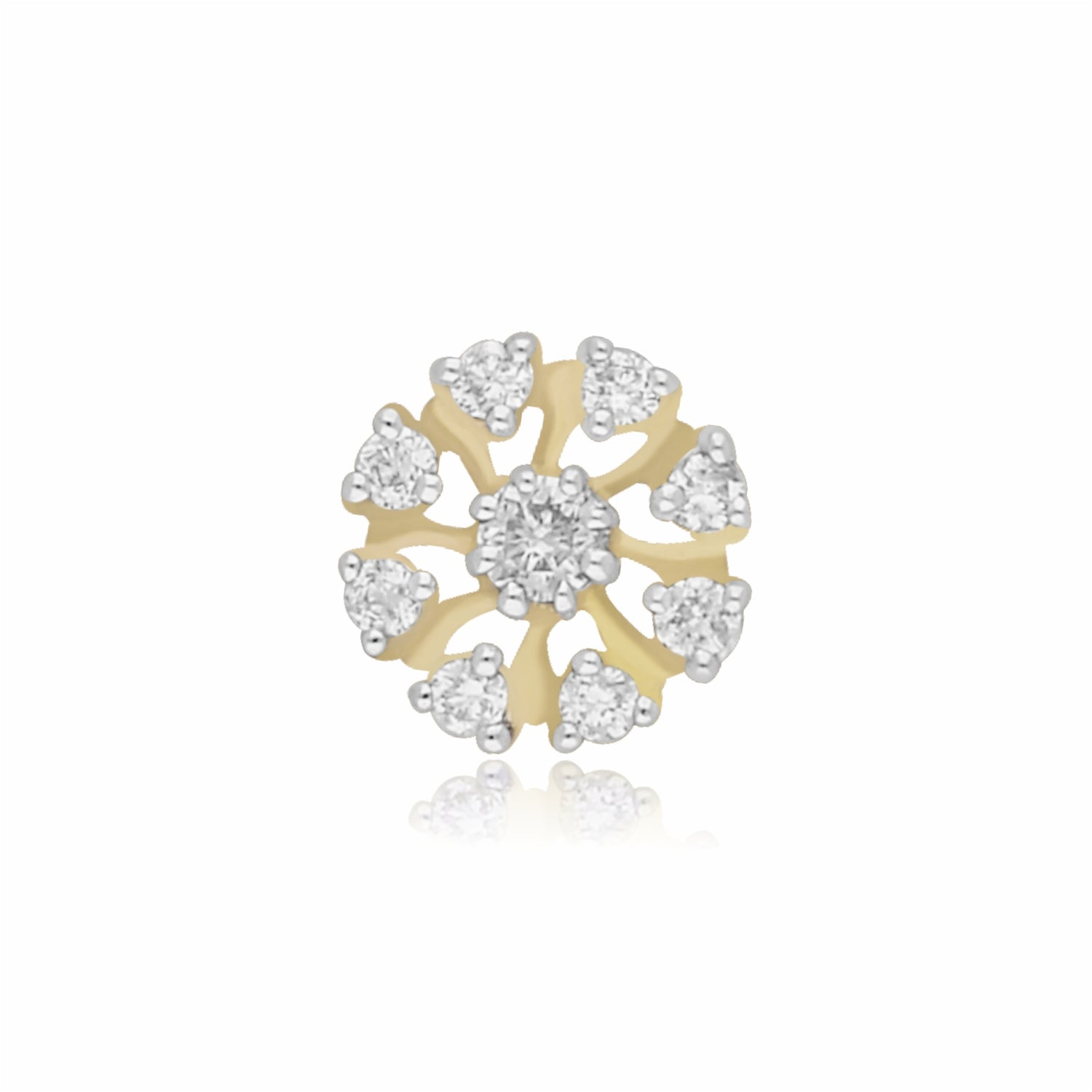 DewRadiance Floral Lab Grown Diamond Nosepin