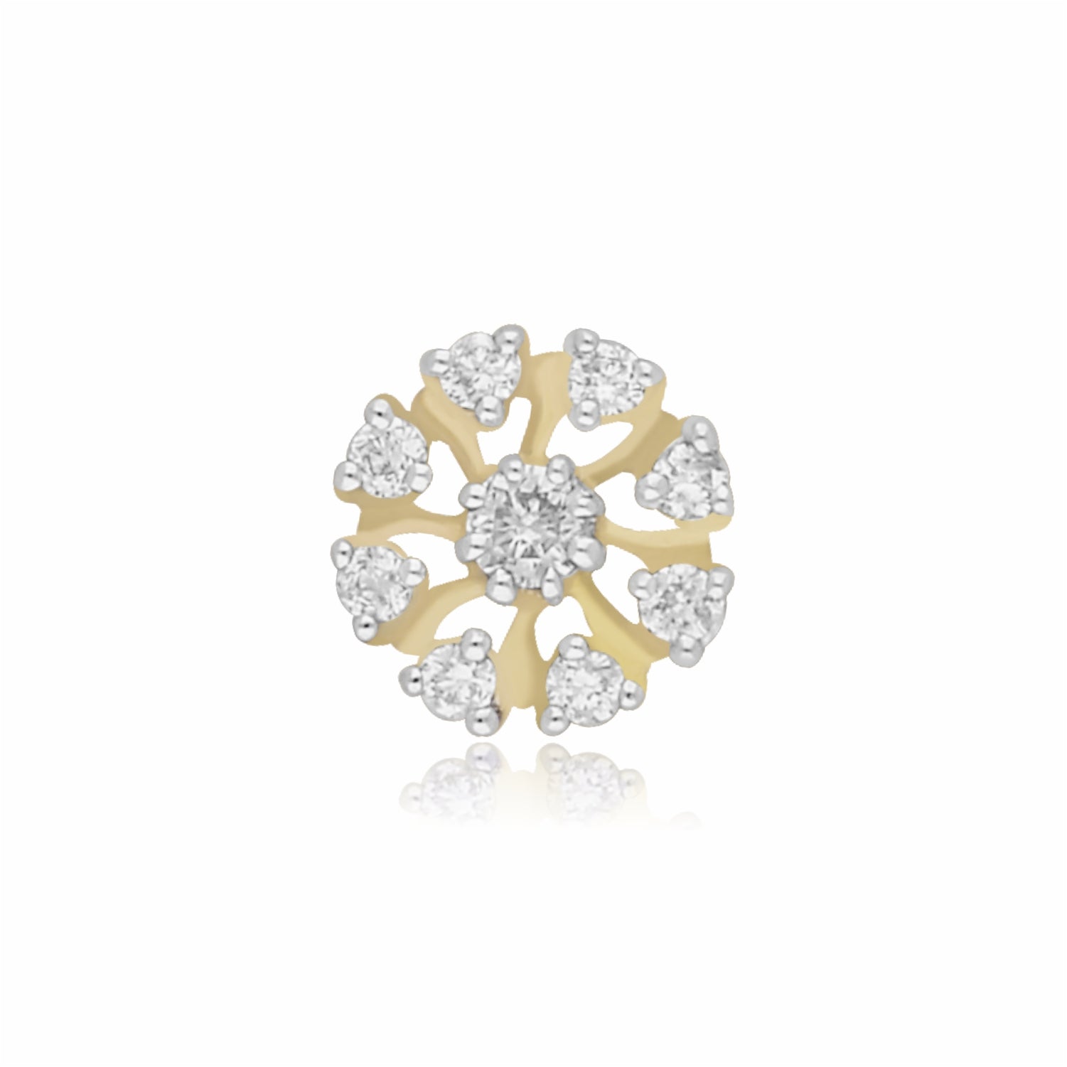 DewRadiance Floral Lab Grown Diamond Nosepin