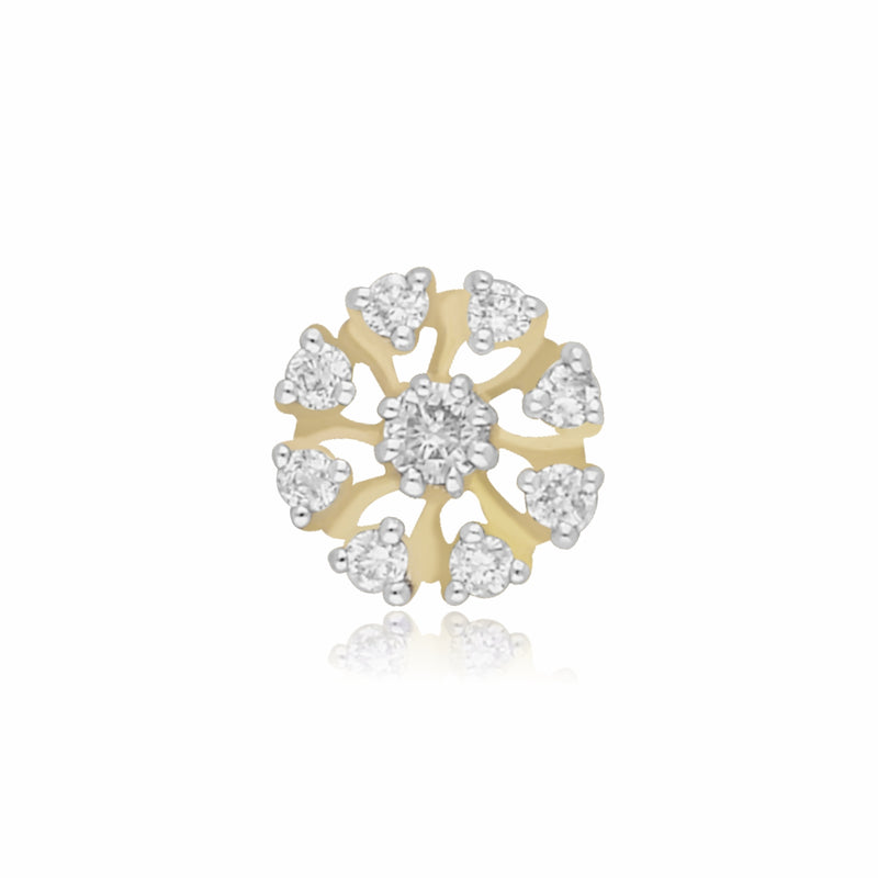 DewRadiance Floral Lab Grown Diamond Nosepin