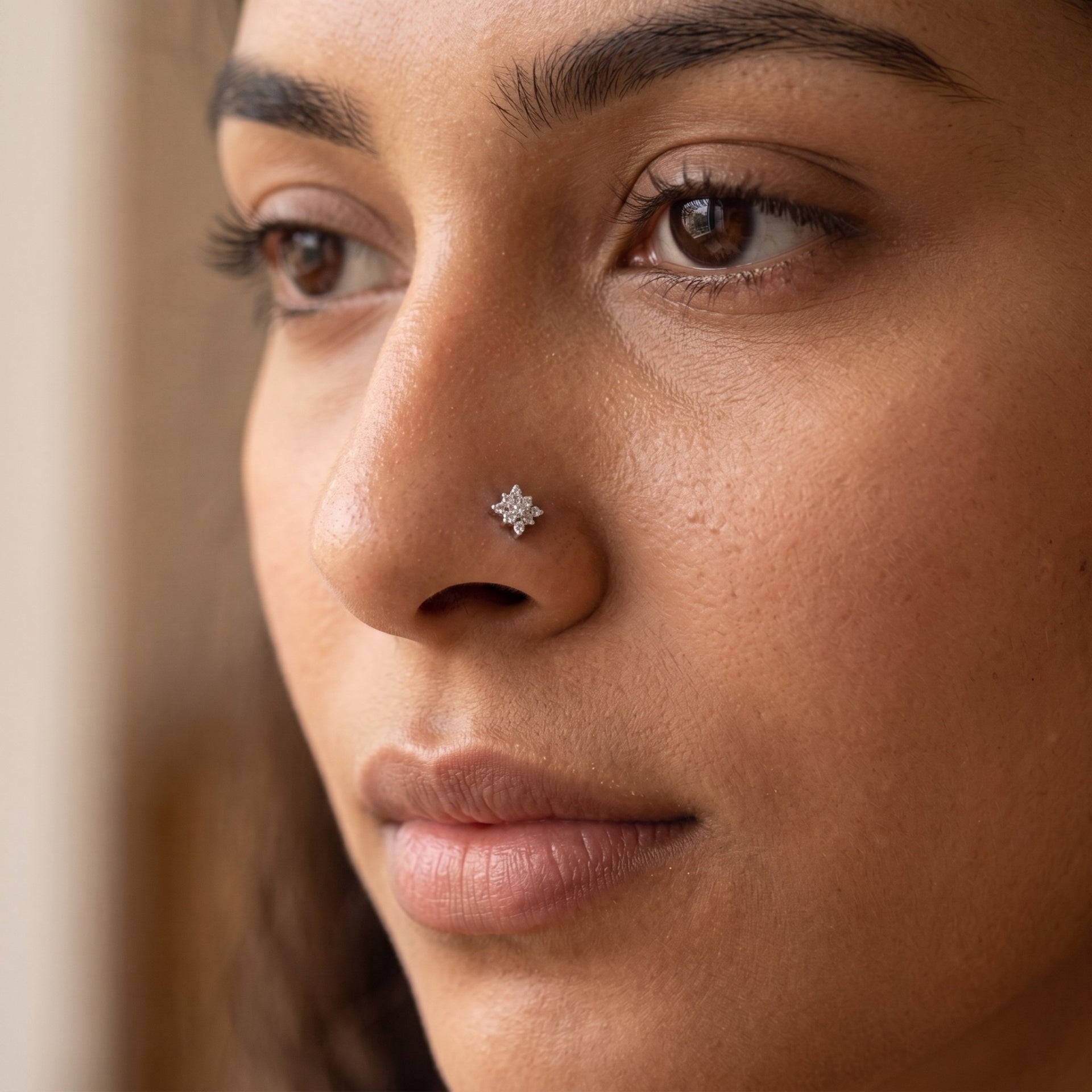 A close-up of a woman&