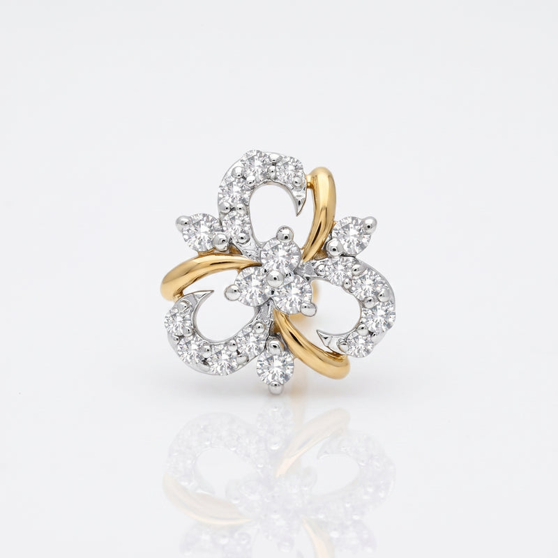 CloverGleam Lab Grown Diamond Nosepin