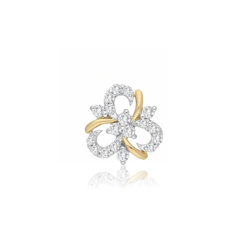 CloverGleam Lab Grown Diamond Nosepin