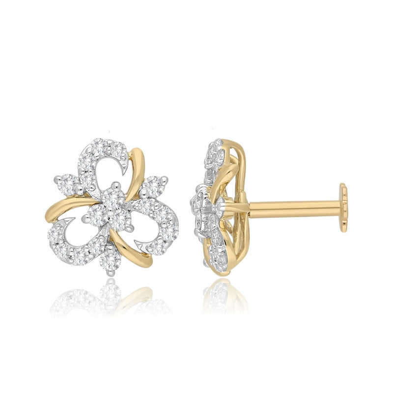 CloverGleam Lab Grown Diamond Nosepin
