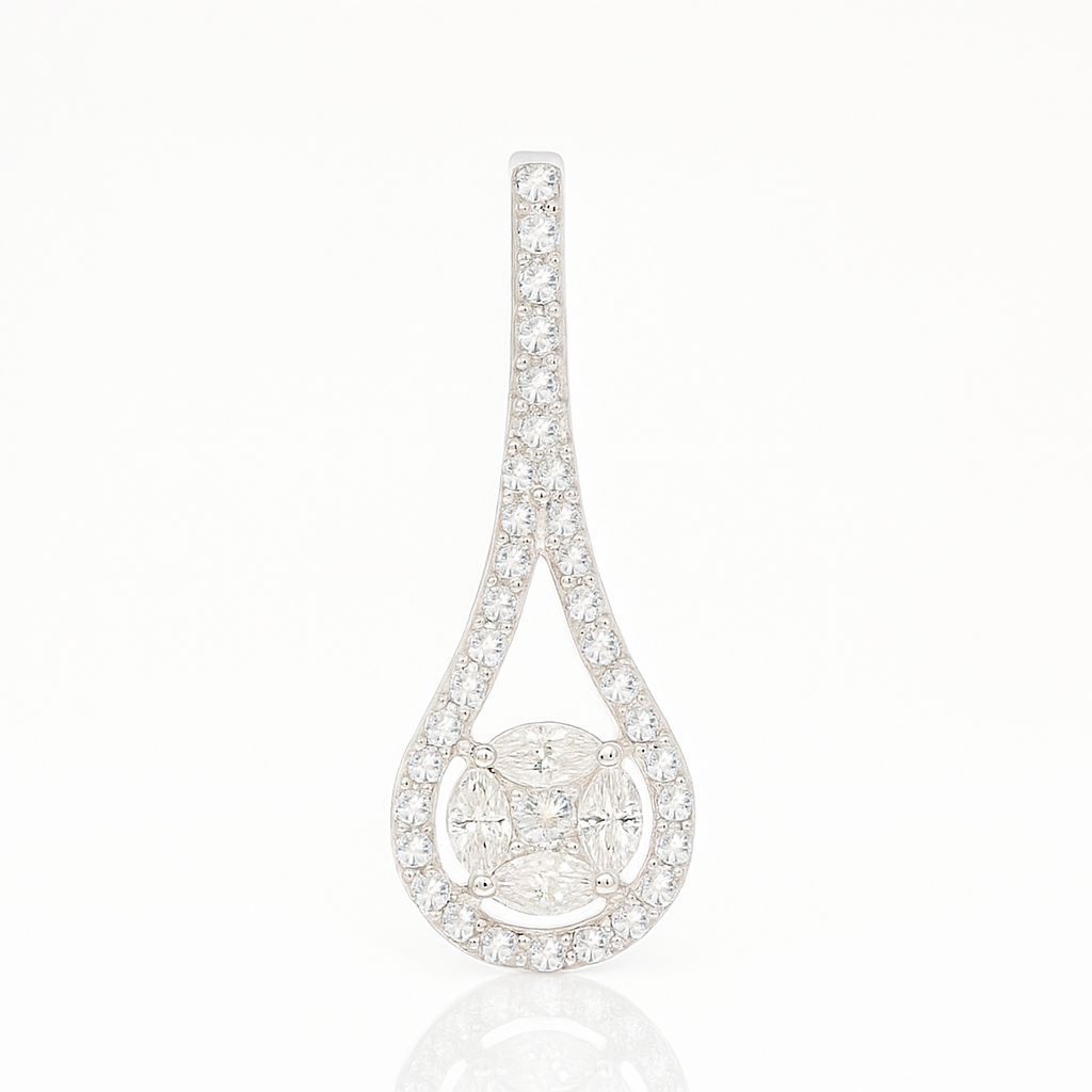 Radiant Streamlet Lab Grown Diamond Pendant