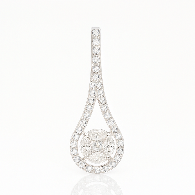 Radiant Streamlet Lab Grown Diamond Pendant