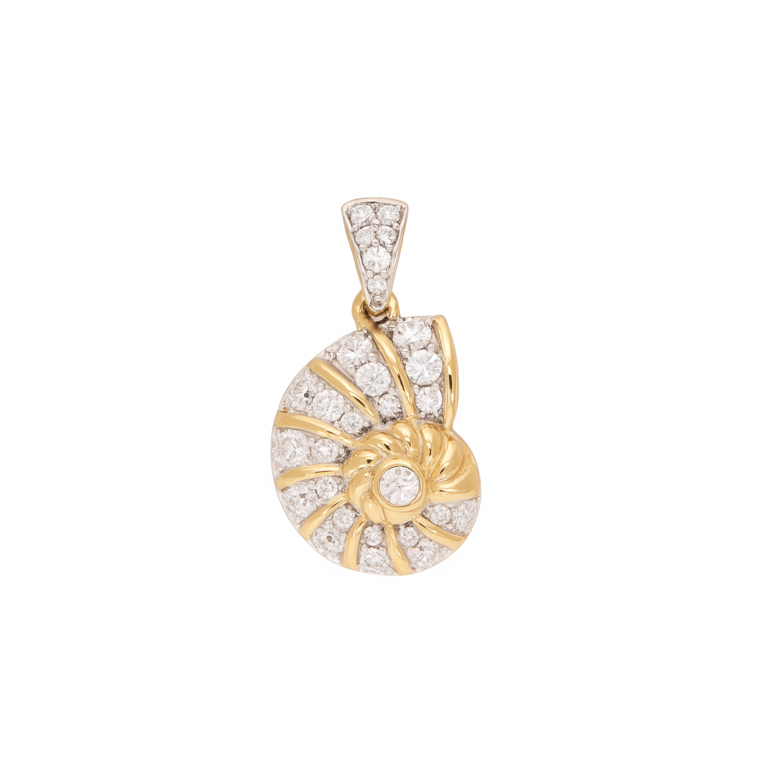Treasure Shell Lab Grown Diamond Pendant