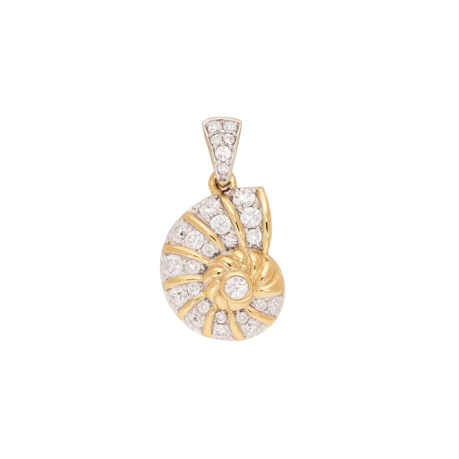 Treasure Shell Lab Grown Diamond Pendant