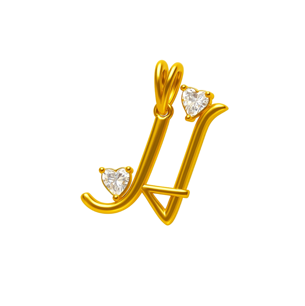 Heavenly Hearts Initial Lab Grown Diamond Pendant
