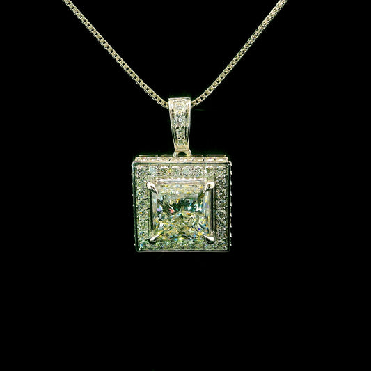Luminary Square Diamond Pendant