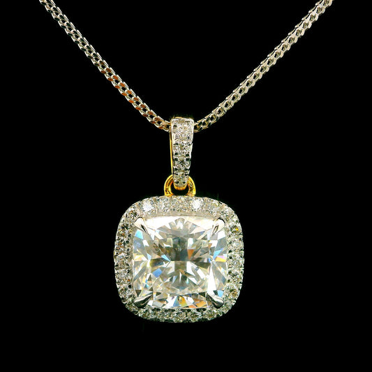 Serene Cushion Diamond Pendant