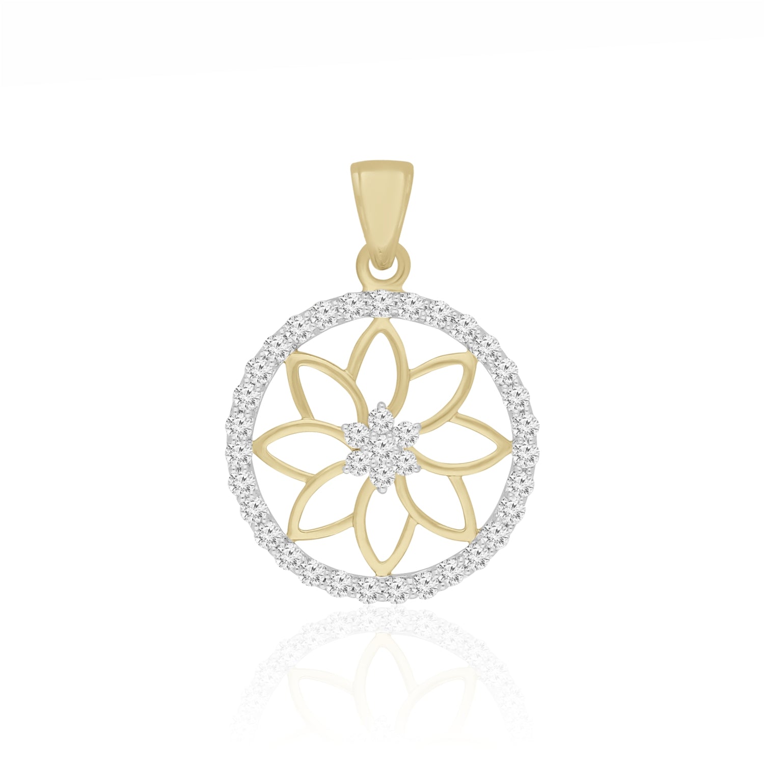 Divine Petal Sphere Lab Grown Diamond Pendant
