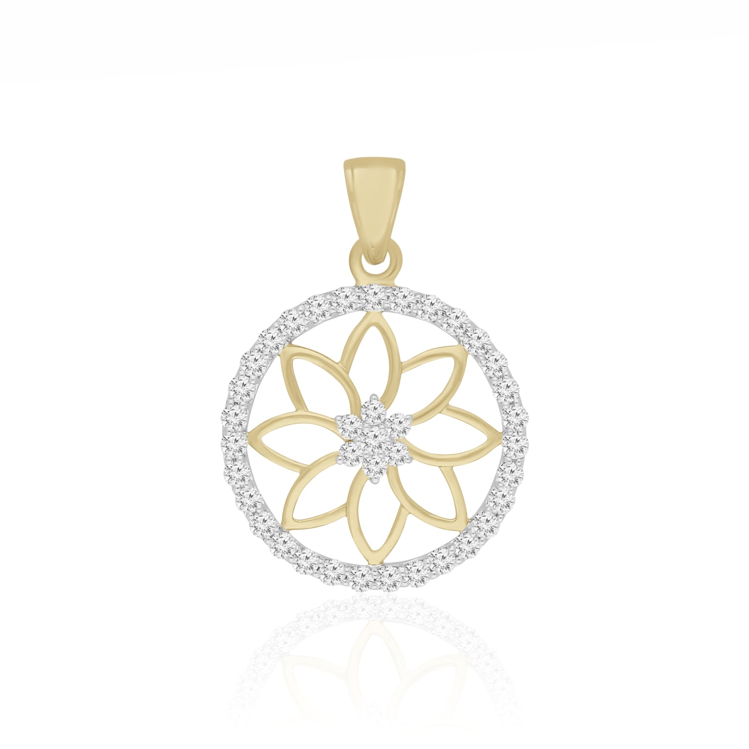 Divine Petal Sphere Lab Grown Diamond Pendant