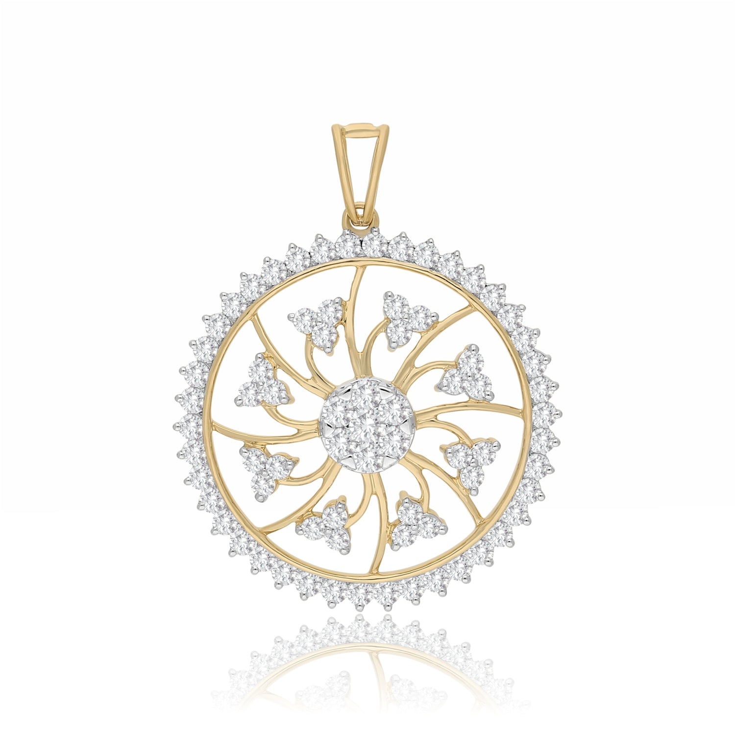 Luminous Sunwheel Lab Grown Diamond Pendant