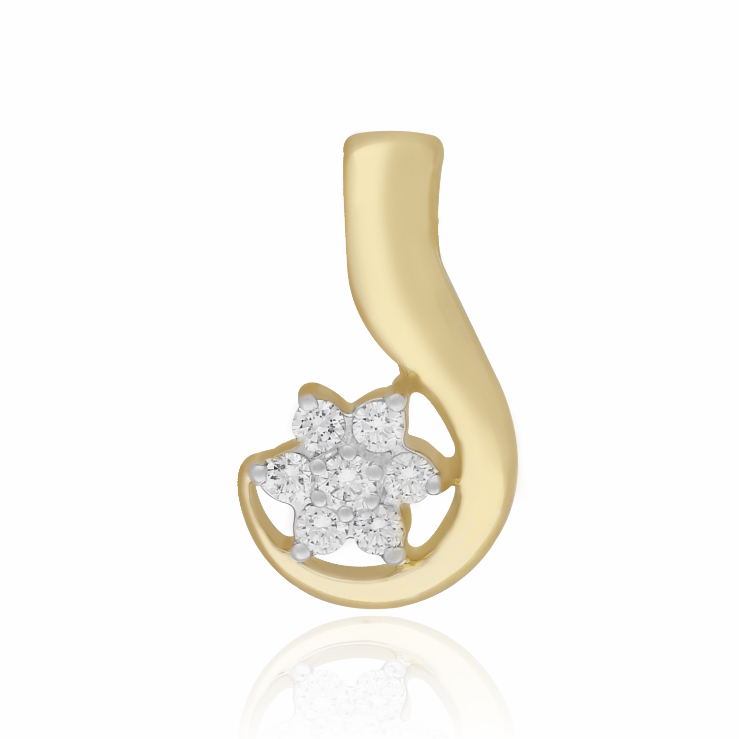 Radiant Curl Flora Lab Grown Diamond Pendant