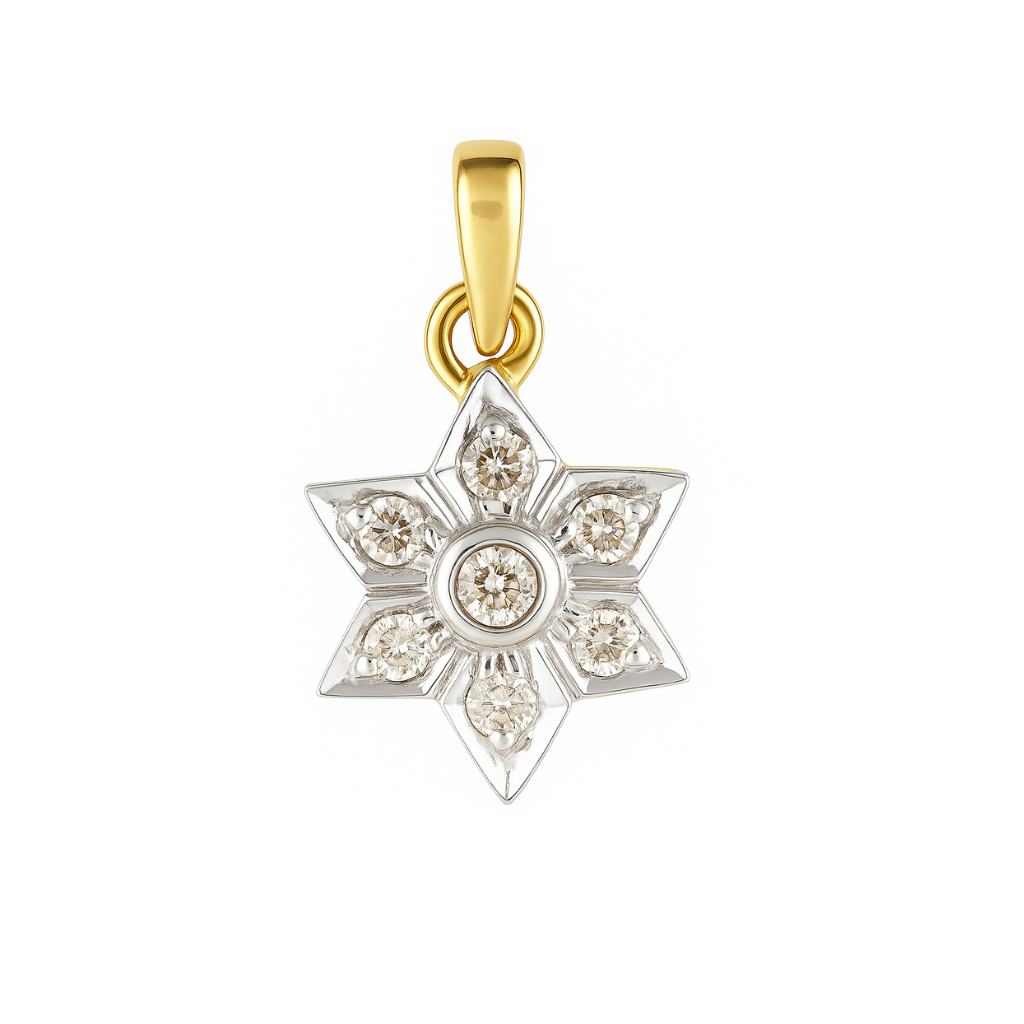 Sunlit Flora Star Lab Grown Diamond Pendant