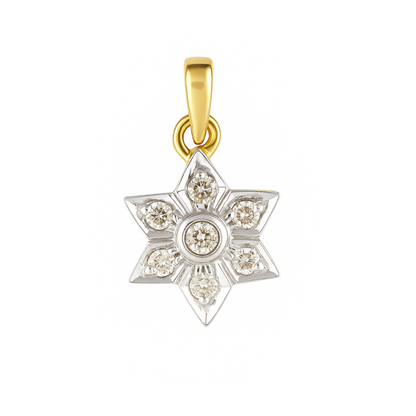 Sunlit Flora Star Lab Grown Diamond Pendant