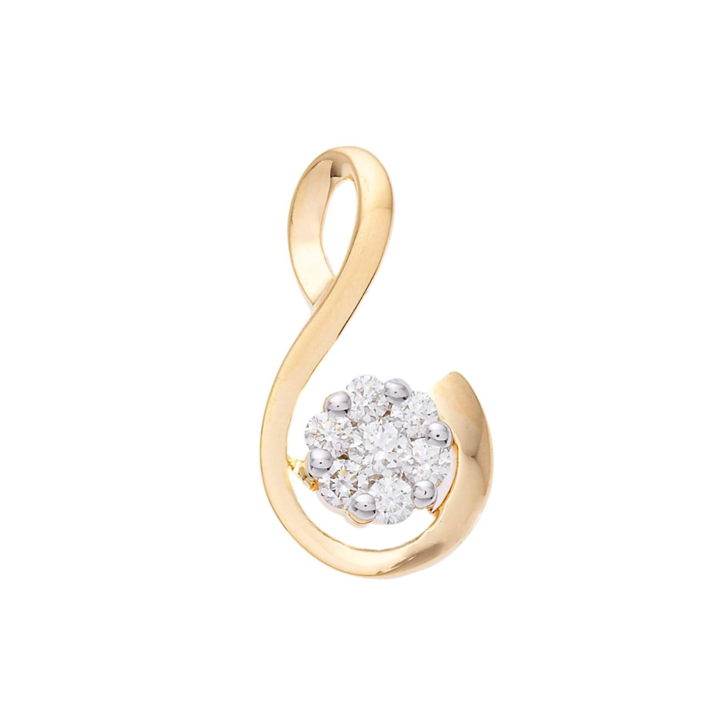 Flora Curve Lab Grown Diamond Pendant