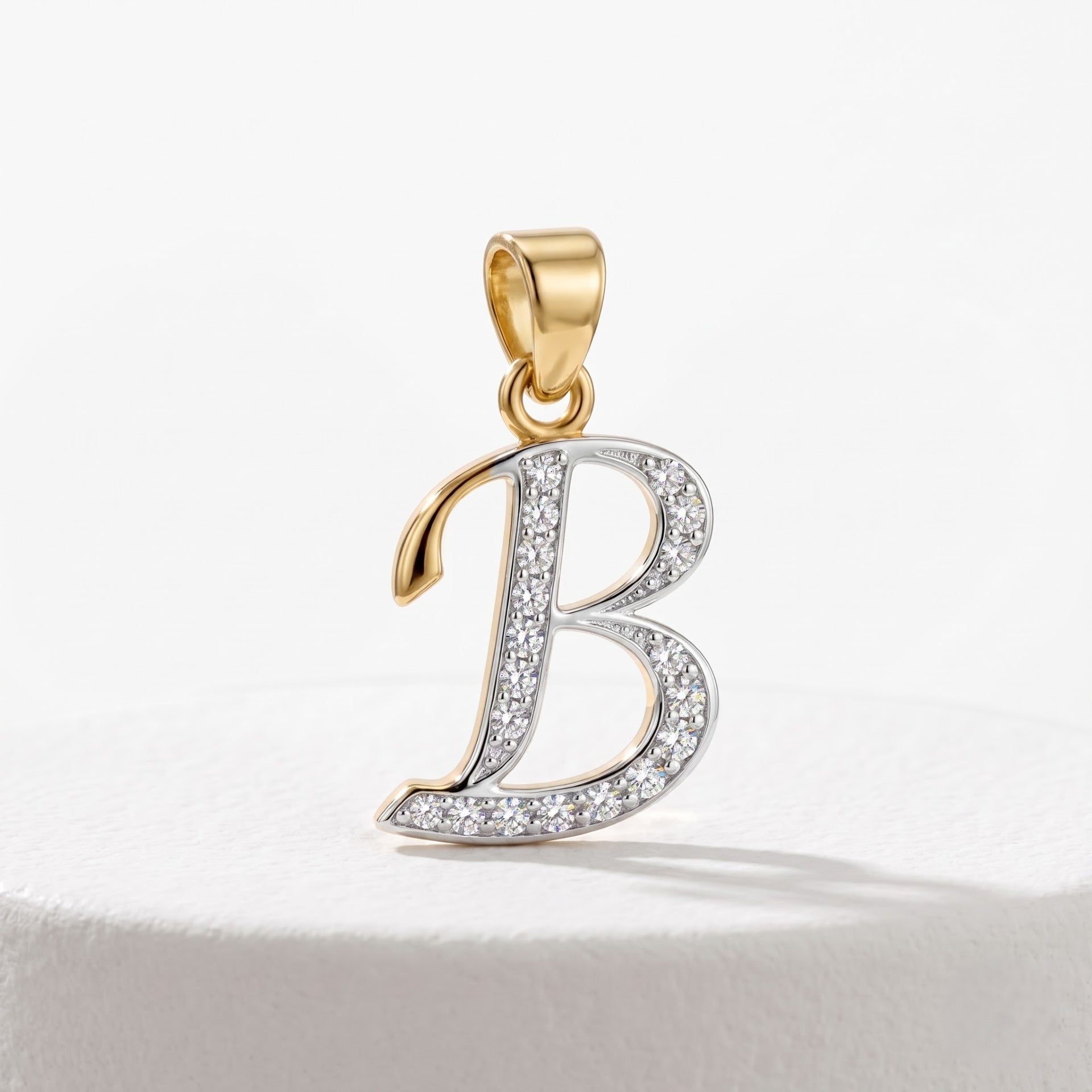 B-Initial Lab Grown Diamond Pendant
