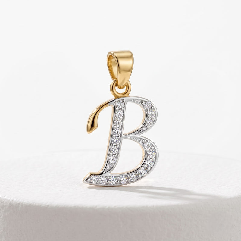 B-Initial Lab Grown Diamond Pendant