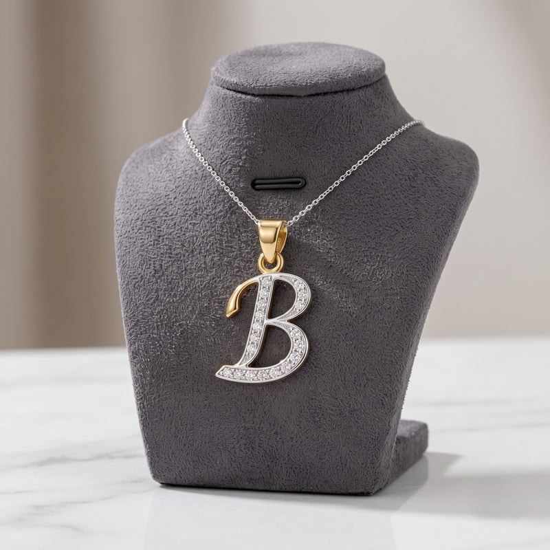 B-Initial Lab Grown Diamond Pendant