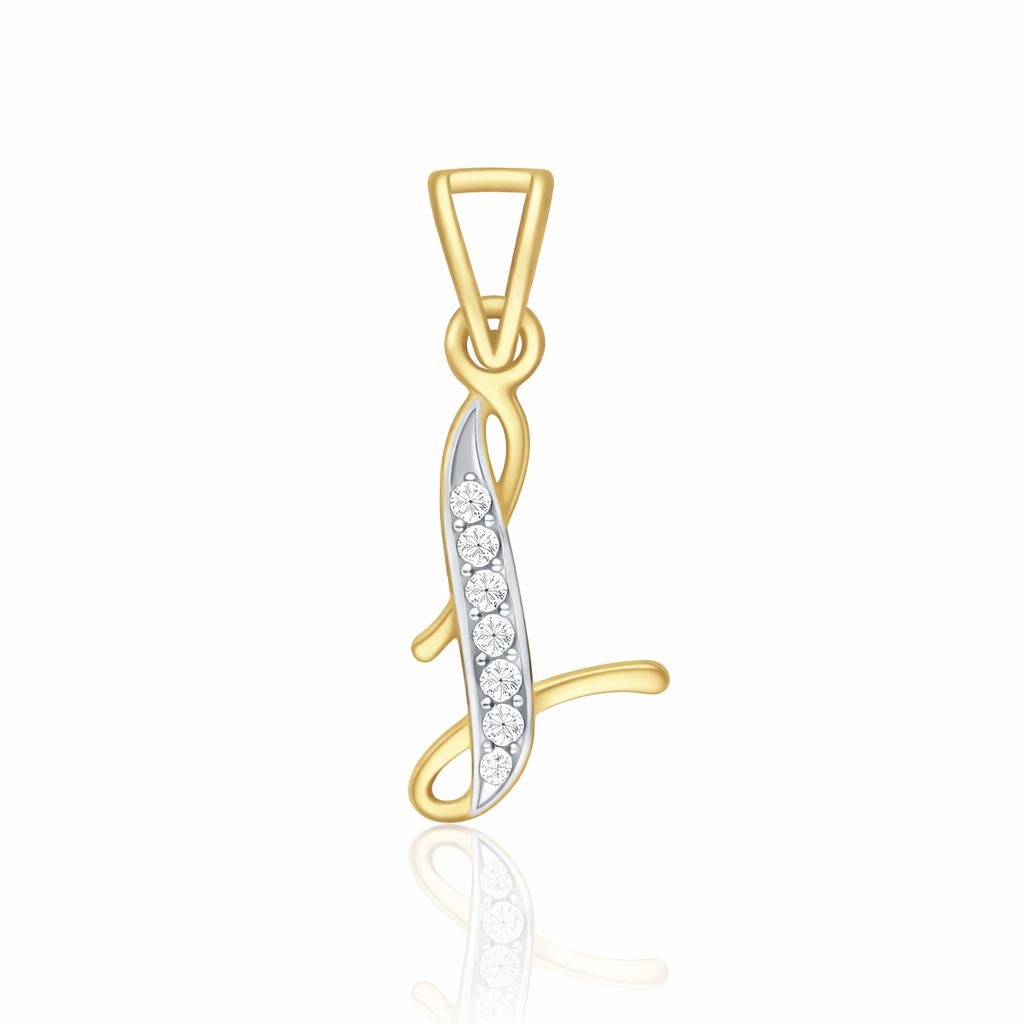 L-Initial Lab Grown Diamond Pendant