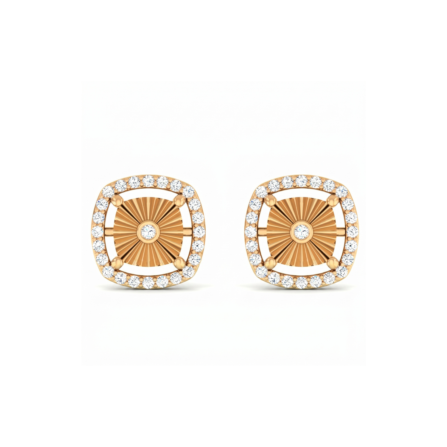 Zaria Luxe Gold Plated Lab Grown Diamond Earrings