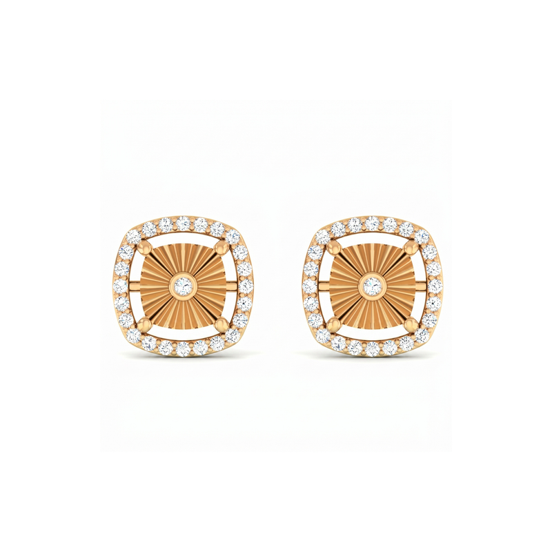 Zaria Luxe Gold Plated Lab Grown Diamond Earrings