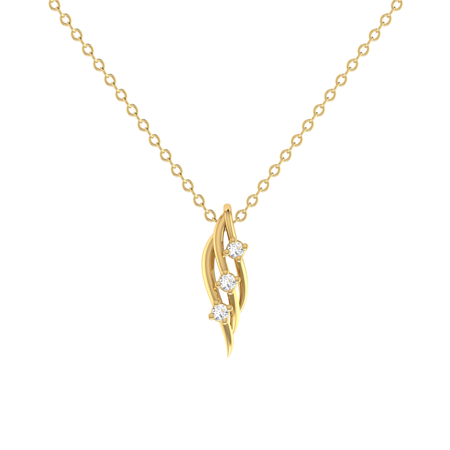 Vestal Flame Gold Plated Lab Grown Diamond Pendant