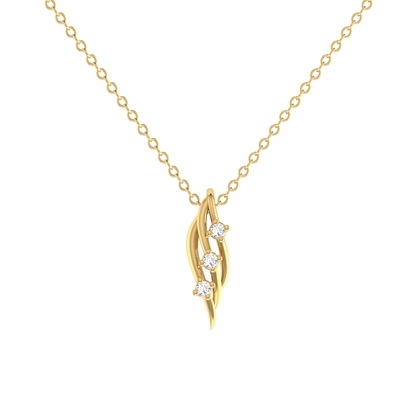 Vestal Flame Gold Plated Lab Grown Diamond Pendant