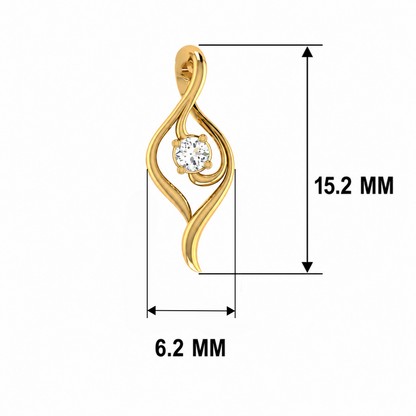 Third Eye Gold Plated Lab Grown Diamond Pendant