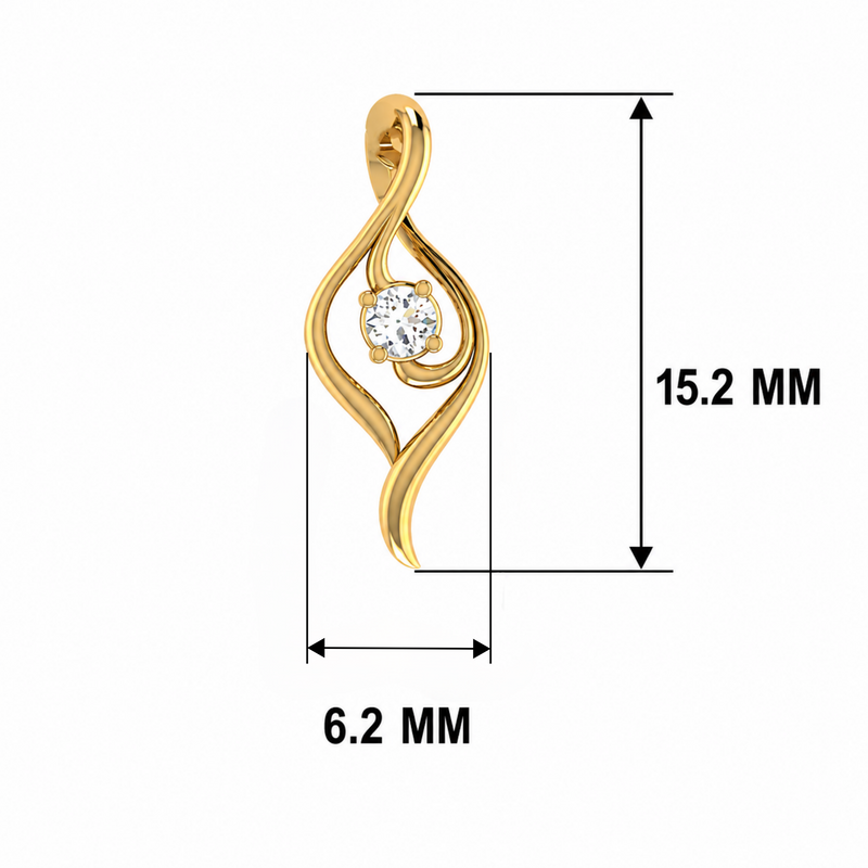 Third Eye Gold Plated Lab Grown Diamond Pendant