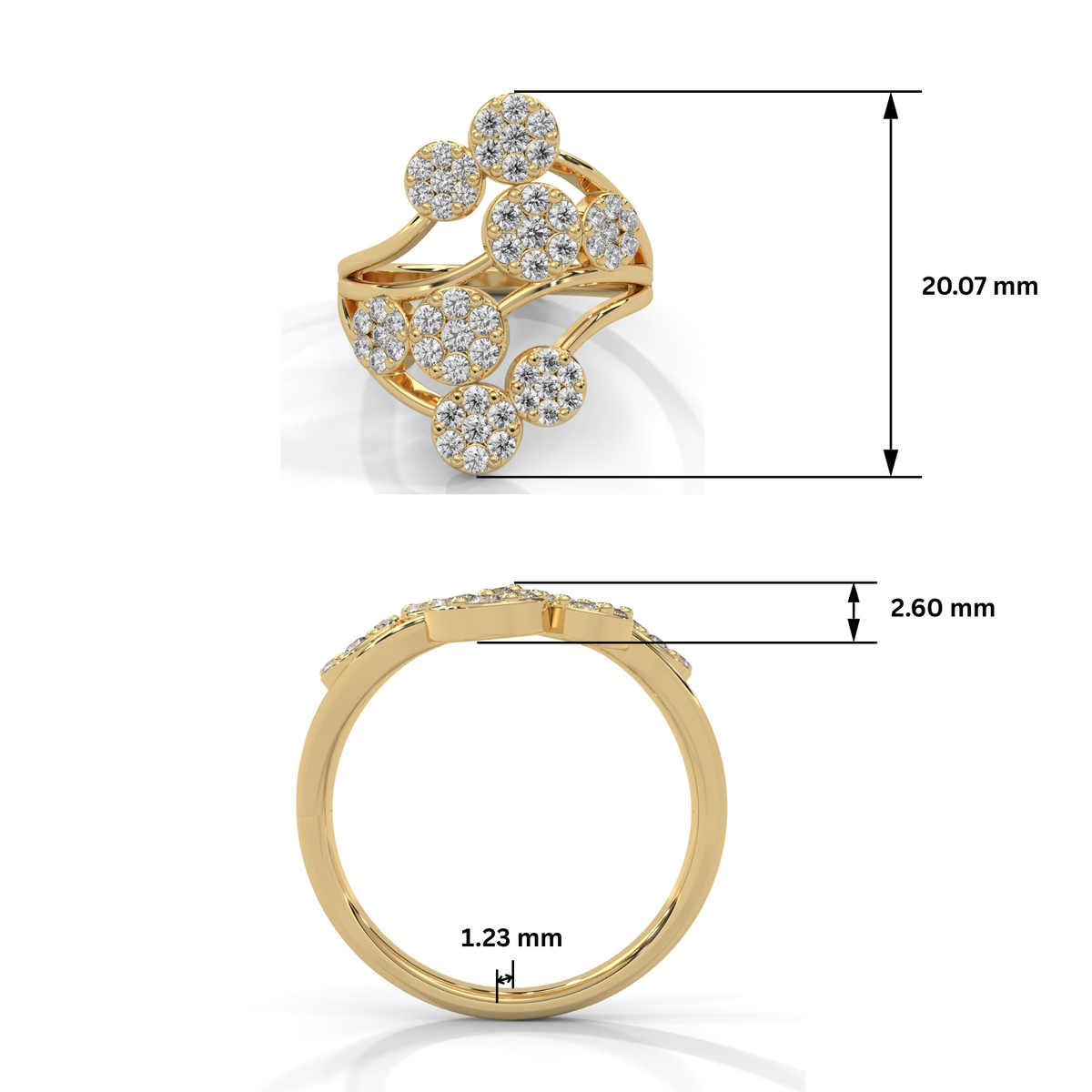 Stardust Symphony Lab Grown Diamond Ring