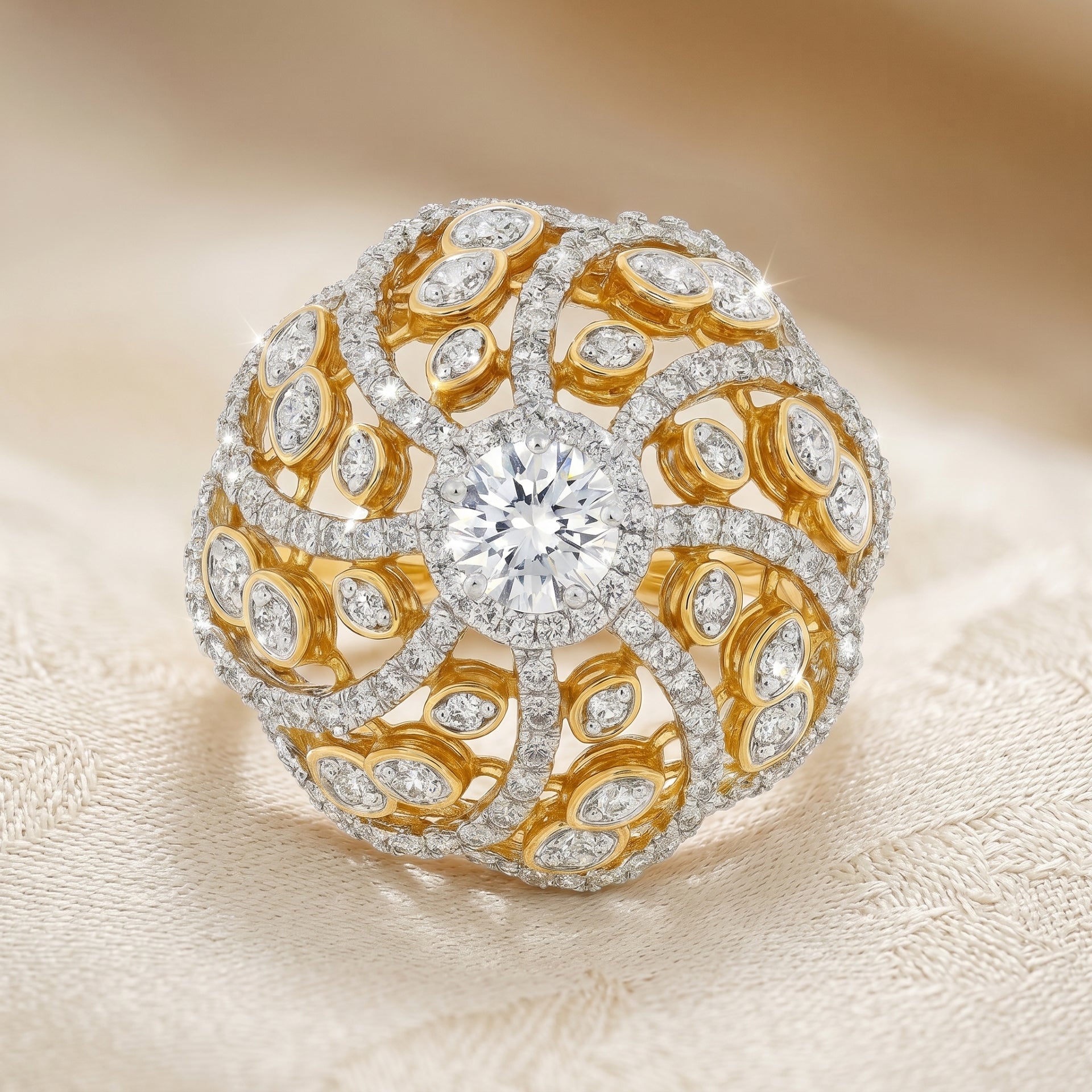 Celestial Bloom Lab Grown Diamond Ring