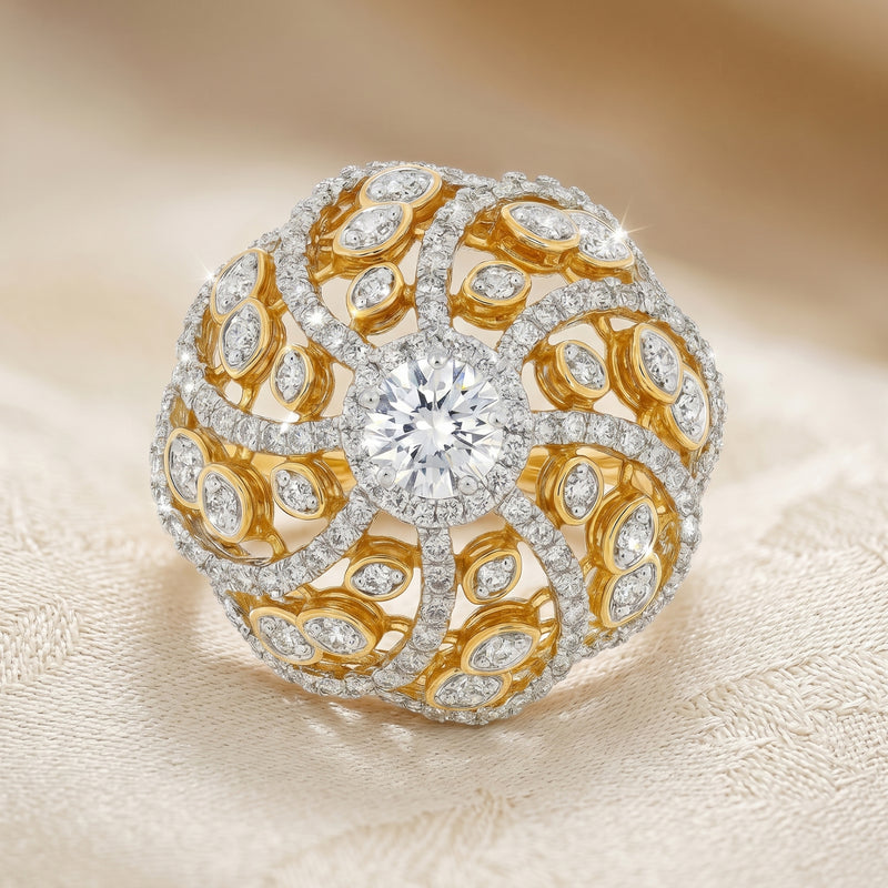 Celestial Bloom Lab Grown Diamond Ring