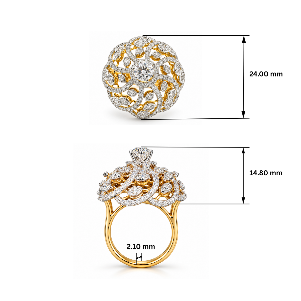 Celestial Bloom Lab Grown Diamond Ring