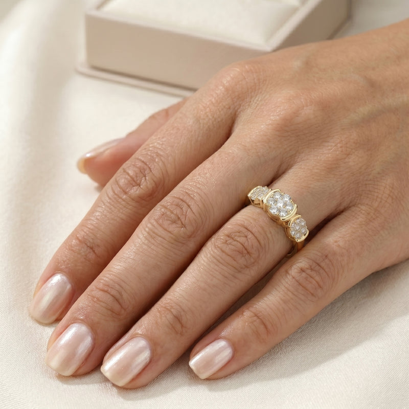 Aurora Lab Grown Diamond Cluster Ring
