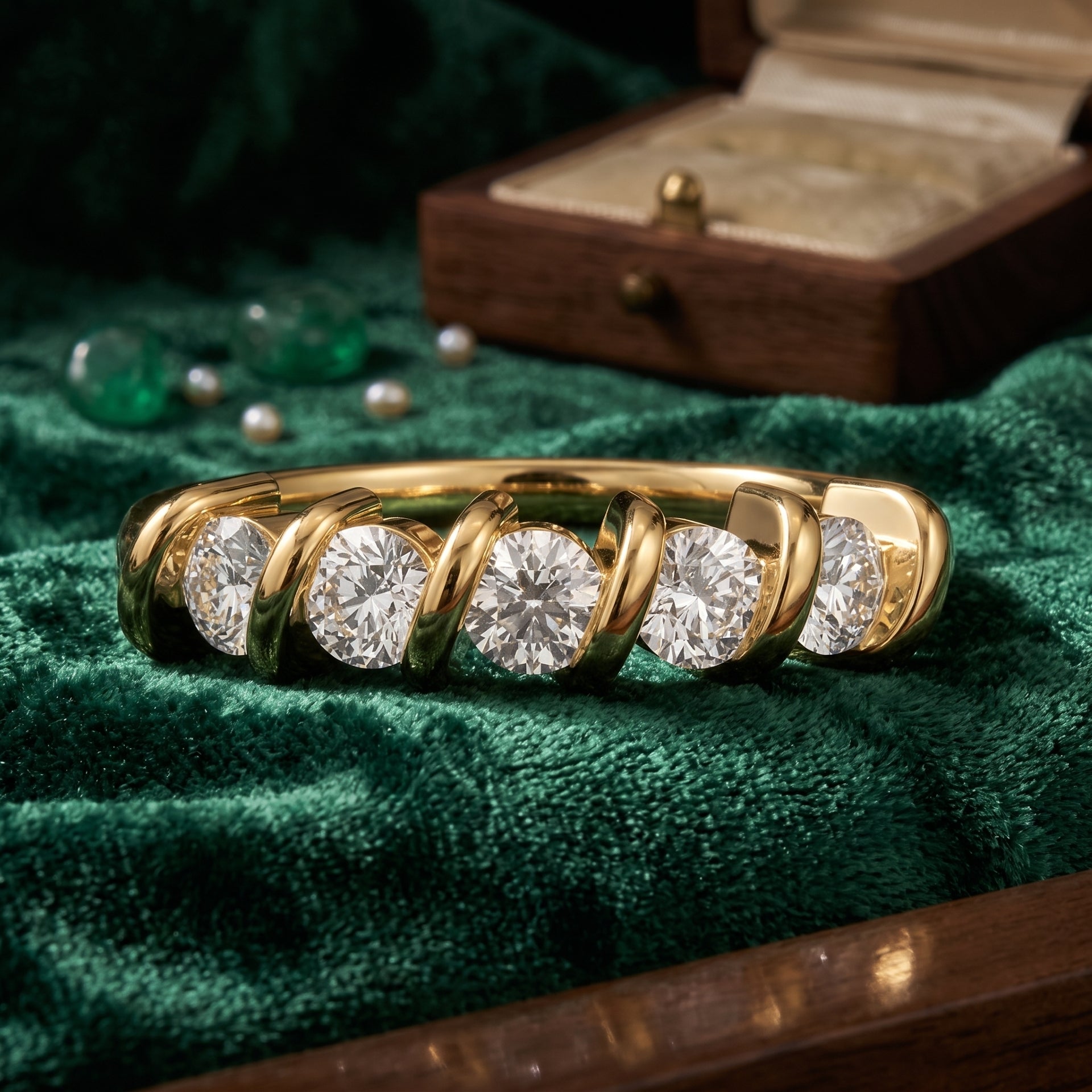 Spiral Embrace Lab Grown Diamond Ring